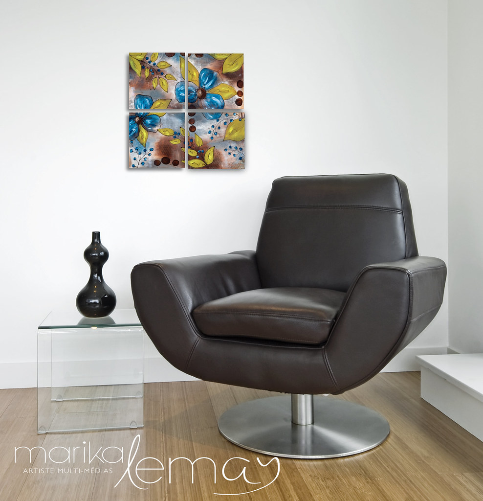 Fleurs-bleues-quadryptique-16x16-acrylique-sur-bois