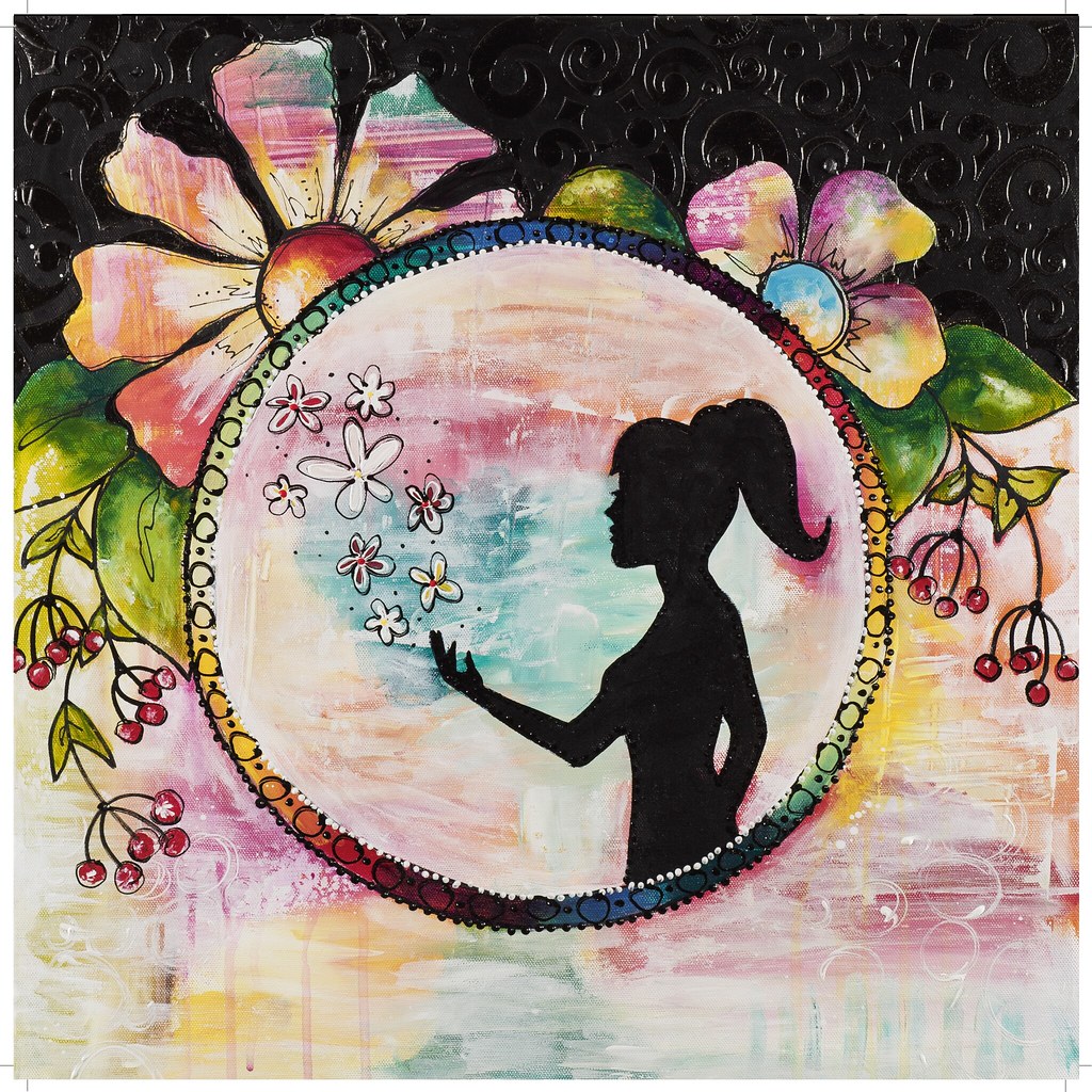 Floraison-techniques-mixtes-sur-canevas-20x20