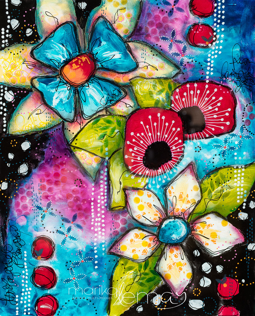 Au-coeur-de-la-vie-11x14-techniques-mixtes-sur-papier