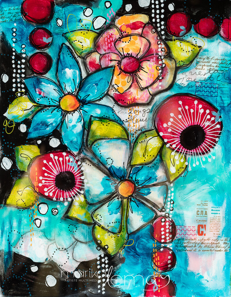 Floraison-hâtive-9x12-techniques-mixtes-sur-papier