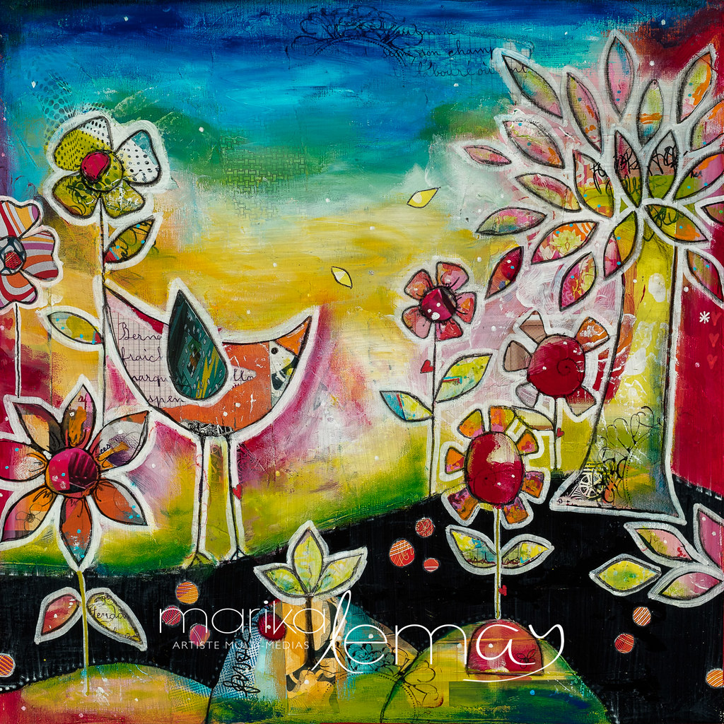 Éclosion-12x12-techniques-mixtes-sur-panneau